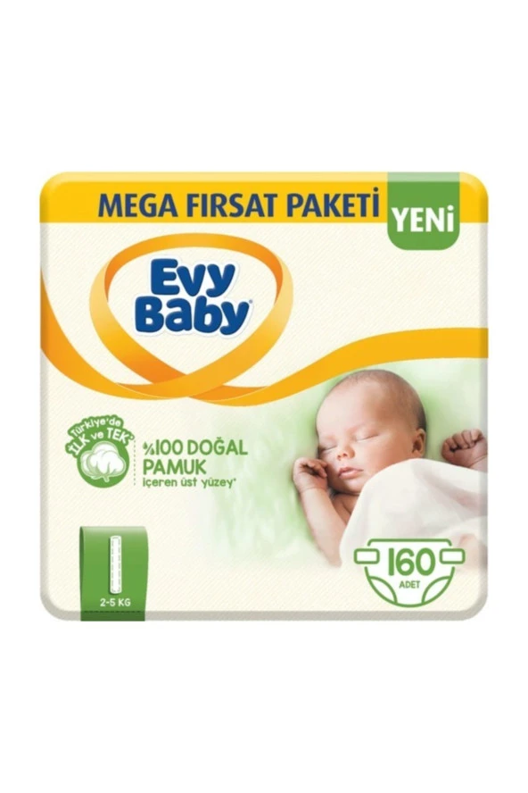 Evy Baby Bebek Bezi 1 Beden 2-5 Kg Yenidoğan Paket