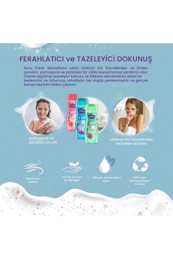 Fresh Sensations Kaktüs Çiçeği Duş Jeli 2x450ml - 3