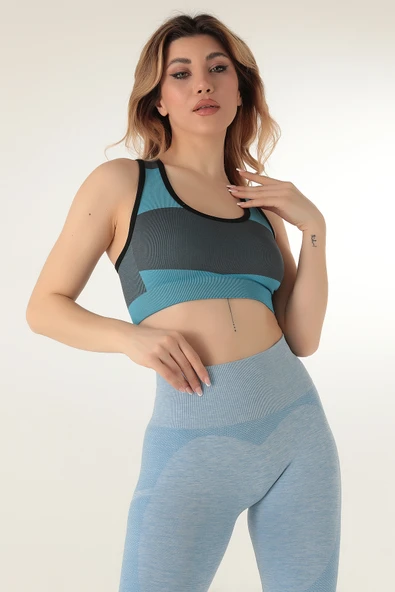 DoReMi Yüzücü Kalın Askılı Fitilli Spor Sütyen - Resim 10