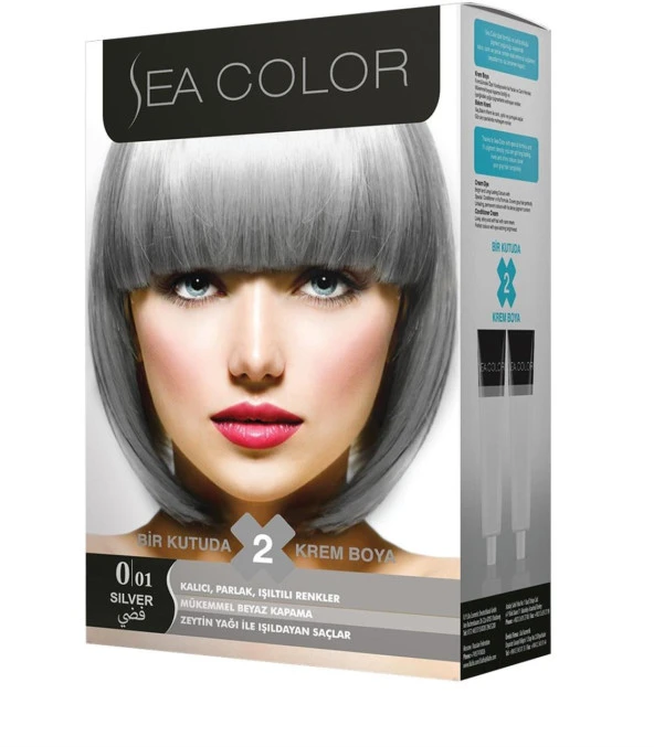 Sea Color Saç Boyası 0.01 Füme Gri Silver