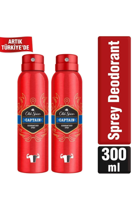 Sprey Deodorant 150 ml Captainx2