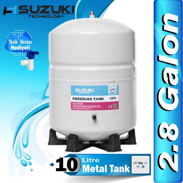 Tank 8 Litre 2.2 Galon Metal Basınç Denge Tankı