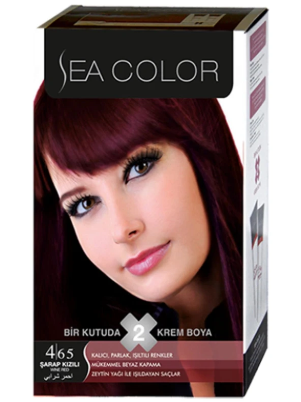 Sea Color Saç Boyası 4.65 Şarap Kızılı