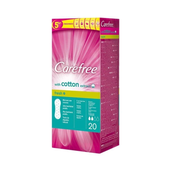 CAREFREE COTTON NORMAL PARFÜMSÜZ GÜNLÜK PED 20Lİ