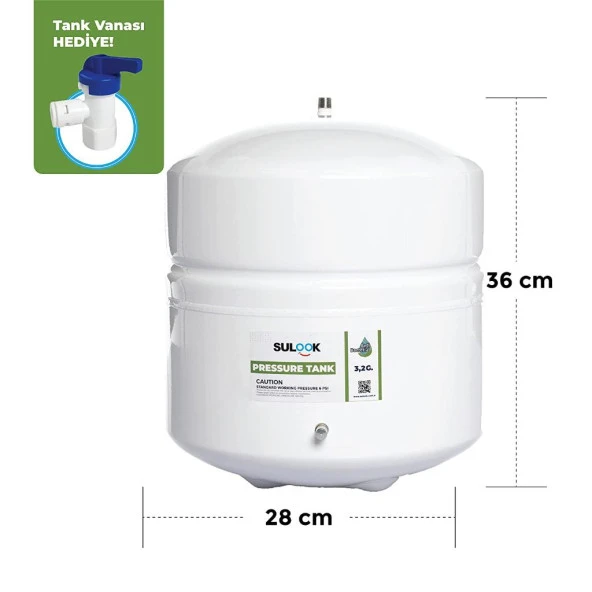 Su Arıtma Cihazı Için Galon Çelik Tank 12 L
