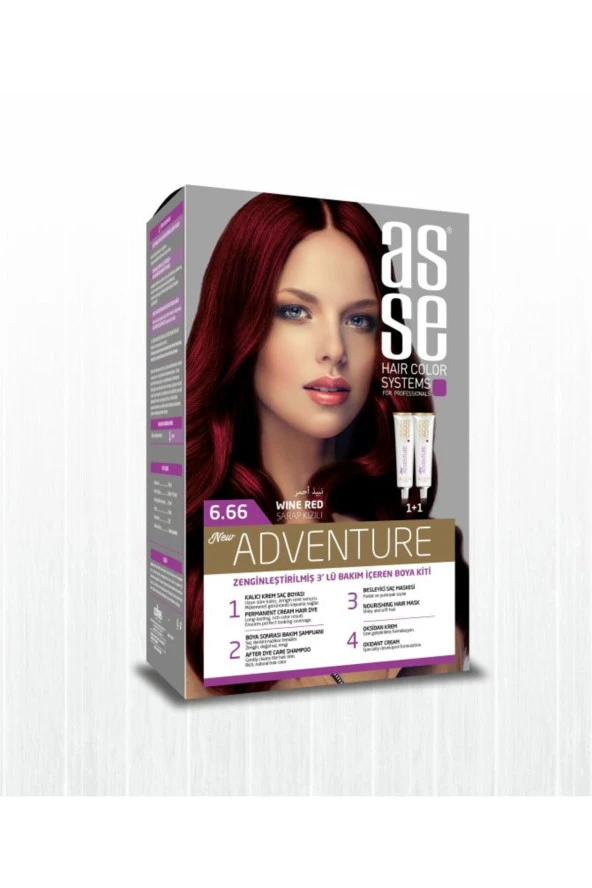 Asse Adventure Set Boya No:6.66 Şarap Kızılı