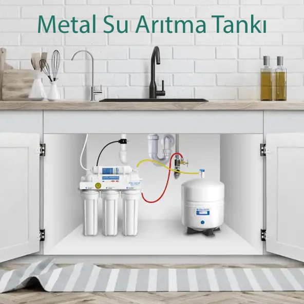 Arıtma Tankı 12 Litre 3.2 Galon Metal Basınç Denge Tankı - Resim 3