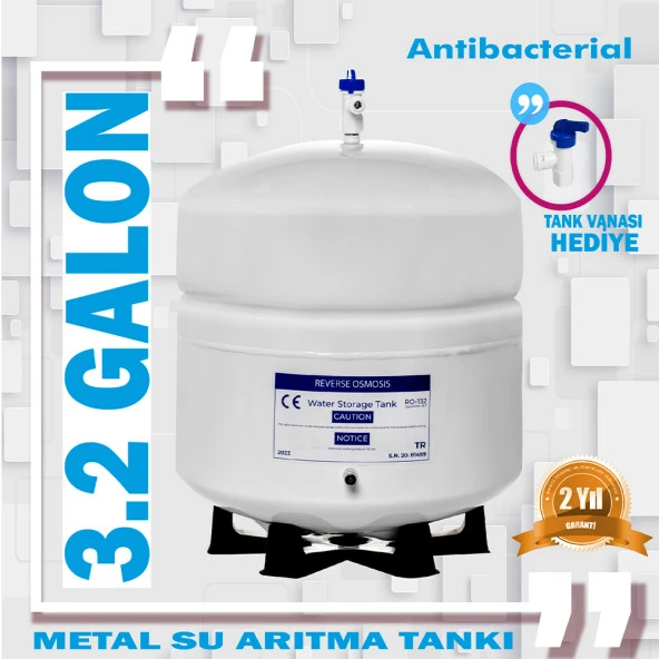 3,2 Galon Su Arıtma Cihazı Tankı (metal)