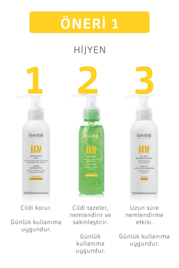 Babe Aloe Vera Gel 100 Nemlendirici Jel 300ml - 3