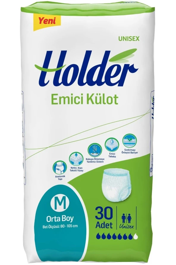 Holder Emici Külot Hasta Bezi Medium Orta- 30 Adet