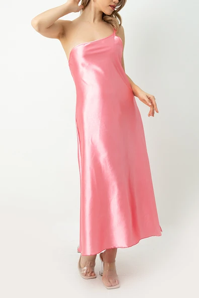 DoReMi Çarpraz Askılı Derin Yırtmaçlı Saten Gecelik - Resim 12