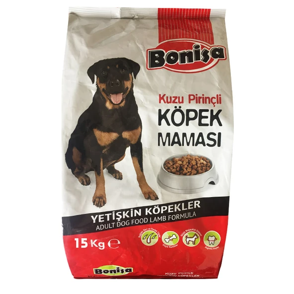 Bonisa Kuzu Etli Pirinçli Köpek Maması 15 Kg