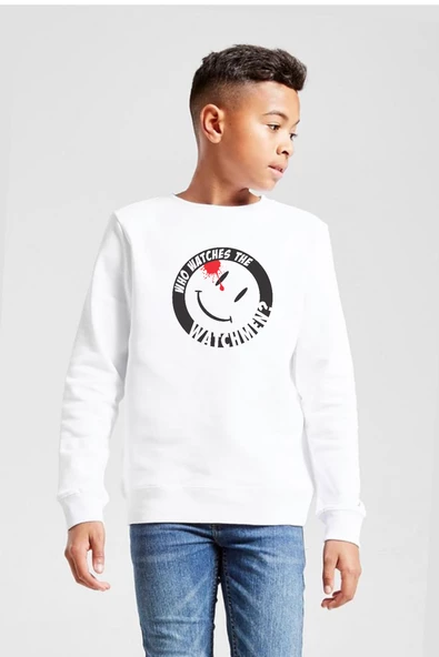 Watchmen Who Watches The Watchmen Beyaz Çocuk 2ip Sweatshirt