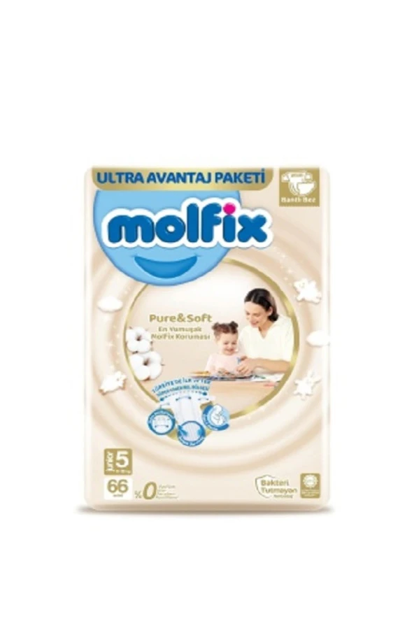 Molfix Pure&soft Bebek Bezi Junior No:5 11-18kg 66