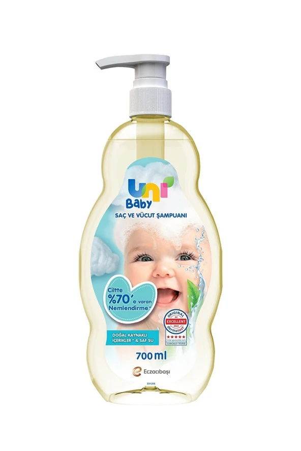 Uni Baby Saç ve Vücut Şampuanı 700 ml yeni