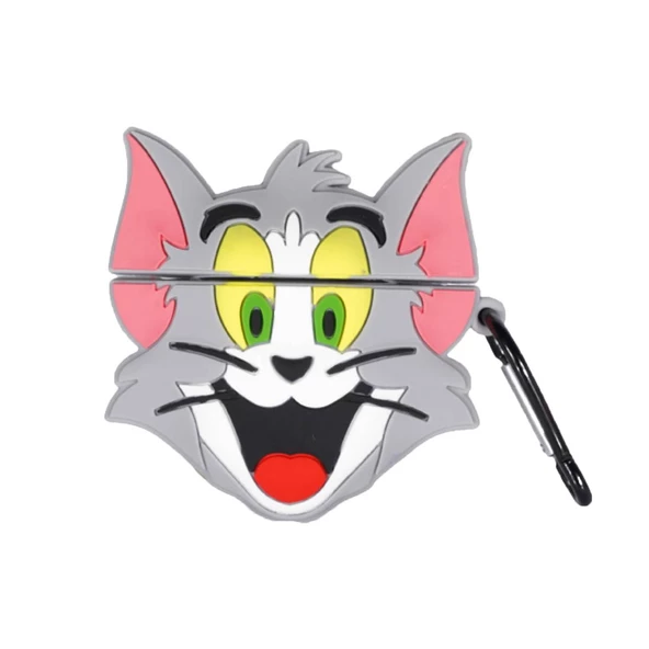 E2M AIRPODS 1-2 KILIF TOM VE JERRY GRİ