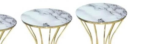 Zigon 13397 Kumsaat Brc Model Mermer Desen Metal Çelik GOLD Renk Kaplama El Yapımı - 4
