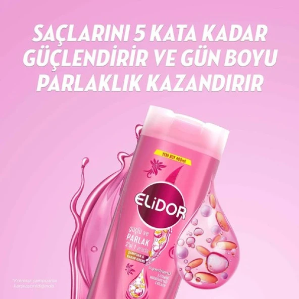 Elidor Güçlü Ve Parlak 2si 1 Arada Şampuan & Bakım - 3