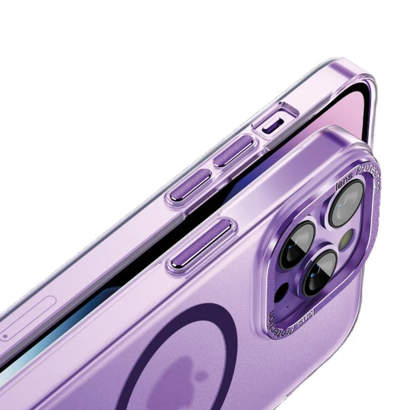 BİKAPAK MAGMIST IPHONE 15 PRO MOR KAPAK - Resim 3