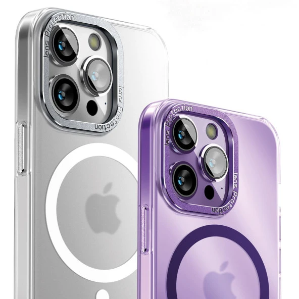 BİKAPAK MAGMIST IPHONE 15 MOR KAPAK - Resim 3