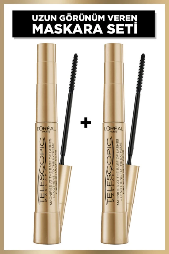 Telescopic Siyah Maskara 2li Set
