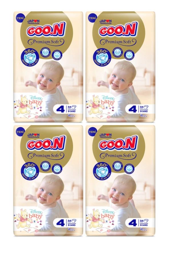 Goon Soft Bebek Bezi 4 Numara 136 Adet