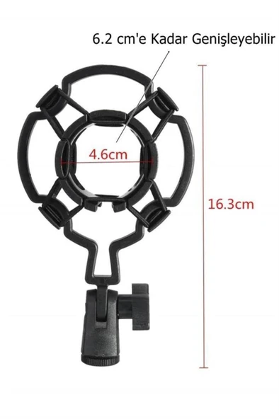 Lastvoice PSM-100 Stüdyo Mikrofon Tutucu Plastik Shock Mount - Resim 2