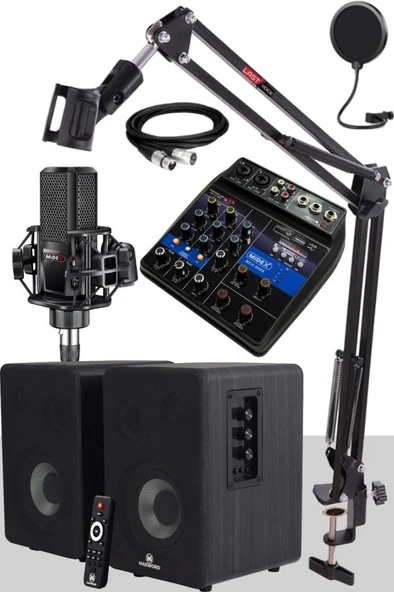 Midex İmpressive Paket-1 Stüdyo Ekipmanları Kayıt Seti (Monitör Mikrofon Mikser) ürün görseli 1
