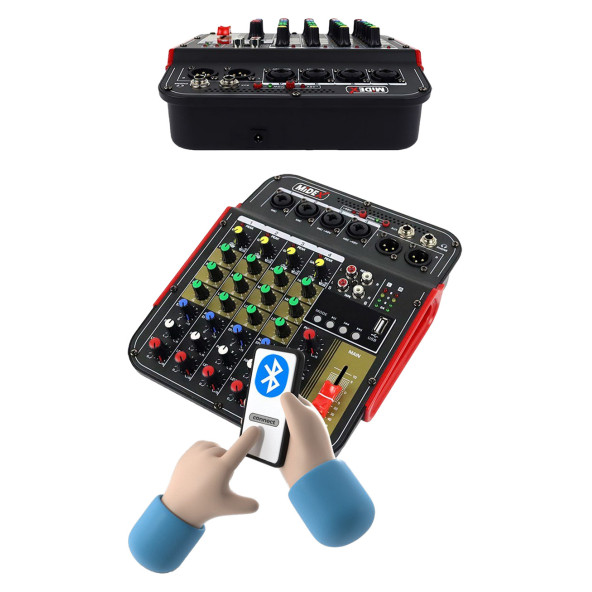 Midex Vokal Paket-1 MX2020 Mikrofon ve MDX-04FXU Stüdyo Mikseri Kulaklık Full Set - 3