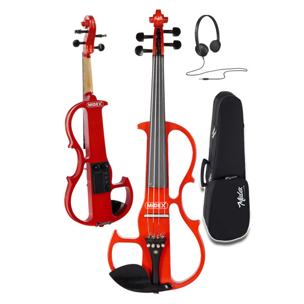 Midex RCZ-606RD Elektro Keman Seti Red (Kulaklık Kablo Tuner Yastık) - 3