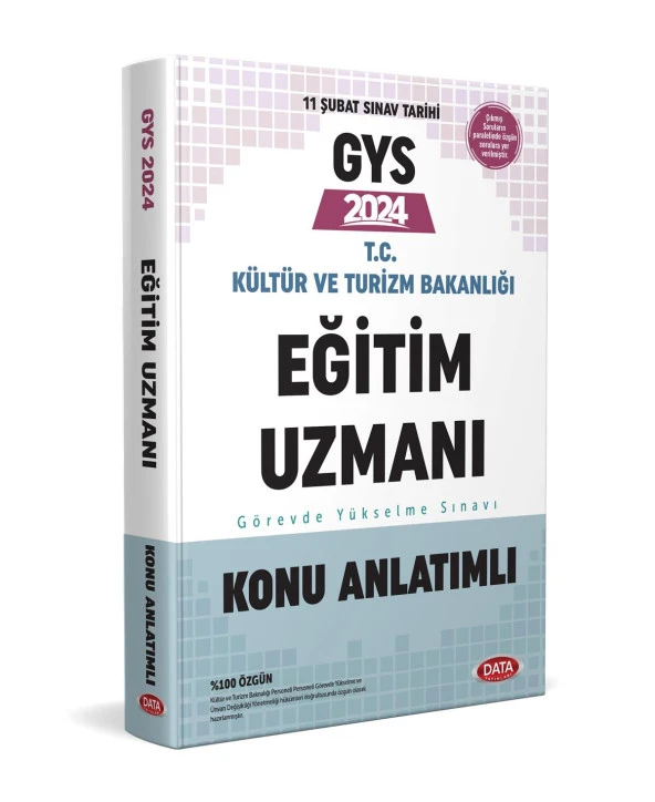 Data 2024 GYS Kültür ve Turizm Bakanlığı Eğitim Uzmanı Konu Anlatımlı Görevde Yükselme Data Yayın