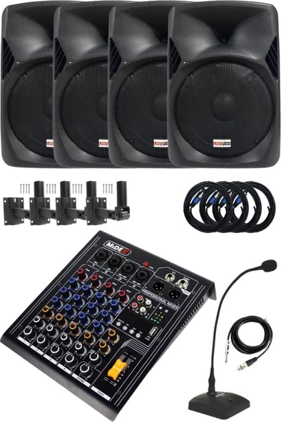 Lastvoice Hall Paket-4 Ses Sistemi Mixer Hoparlör Paketi (Kapalı Alan toplantıları İçin) ürün görseli