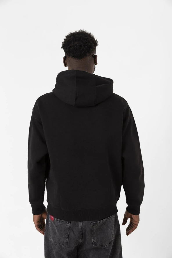 Percy Jackson Camp Half Blood Siyah Erkek 3ip Kapşonlu Sweatshirt - Resim 4