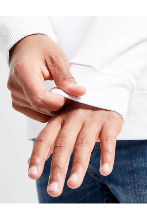 Free Palestine Beyaz Çocuk 3ip Kapşonlu  Sweatshirt - Resim 2