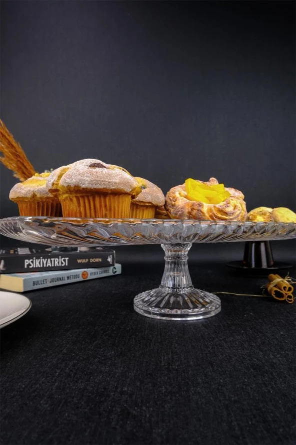 Digithome Cam Kek ve Pasta Sunum Standı Dikdörtgen 37,5 Cm – SN.DMB.010 C1-1-288