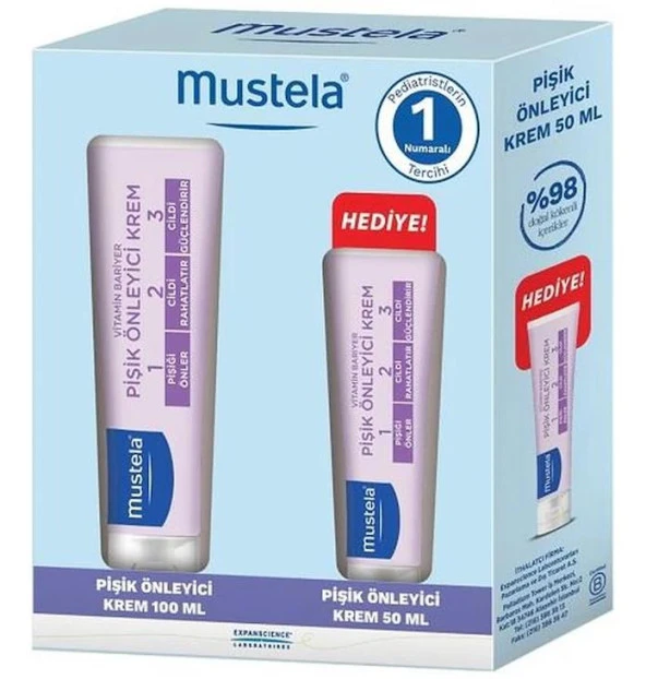 Mustela Vitamin Barrier 1-2-3 Pişik Önleyici Krem 100 gr + 50 gr Hediyeli
