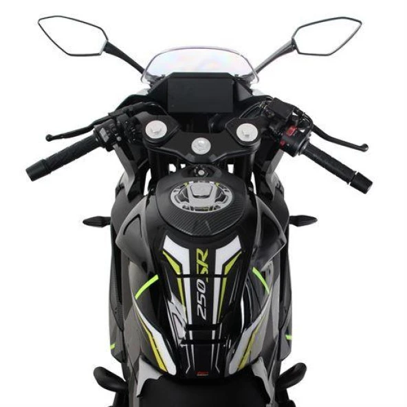 GP Kompozit CF Moto 250 SR 2020-2023 Uyumlu Tank Pad Seti Sarı - Resim 2