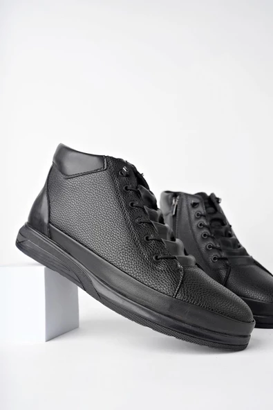 Muggo  M0226 Garantili Erkek Kışlık Bağcıklı Fermuarlı Bot - 3