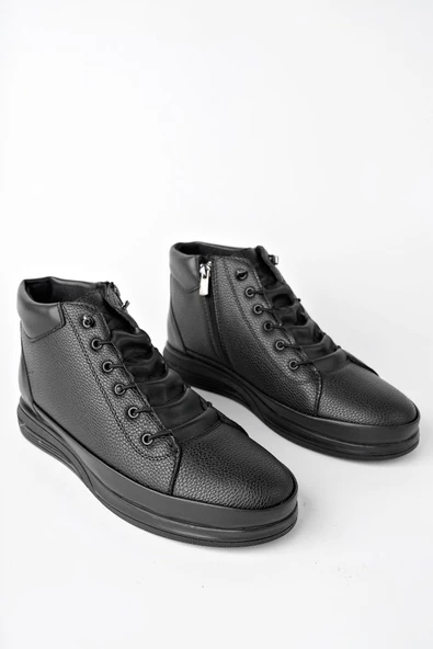 Muggo  M0226 Garantili Erkek Kışlık Bağcıklı Fermuarlı Bot - 2