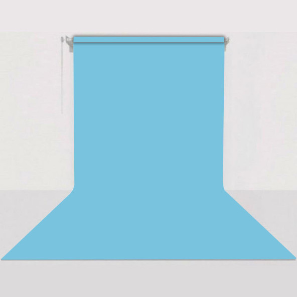 Gdx Sabit (Tavan & Duvar) Kağıt Sonsuz Stüdyo Fon Perde (True Blue) 2.70x11 Metre