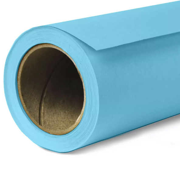 Gdx Sabit (Tavan & Duvar) Kağıt Sonsuz Stüdyo Fon Perde (True Blue) 2.70x11 Metre - 3