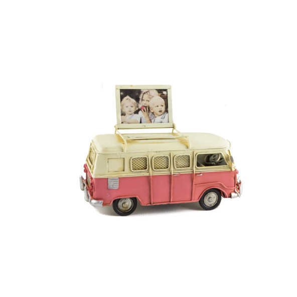 Dekoratif Metal Vosvos Minibüs Çerçeveli ve Kumbaralı - 3