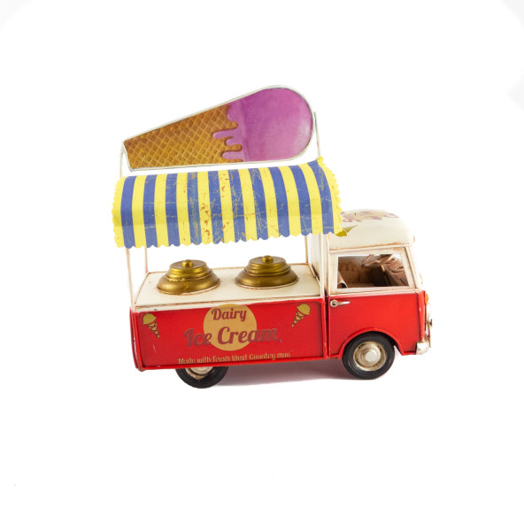Dekoratif Metal Dondurma Arabası Münibüs - 2