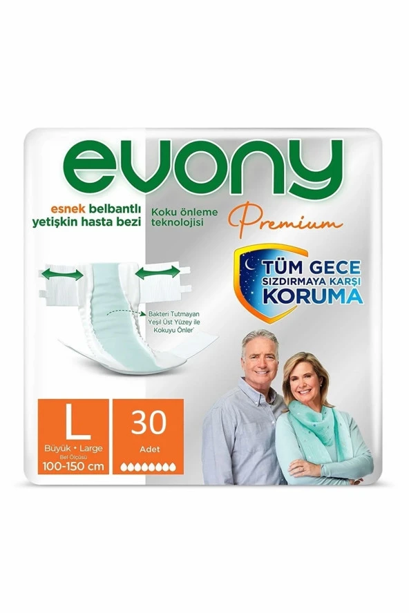 Evony Premium Yetişkin Bezi Large 30 Adet