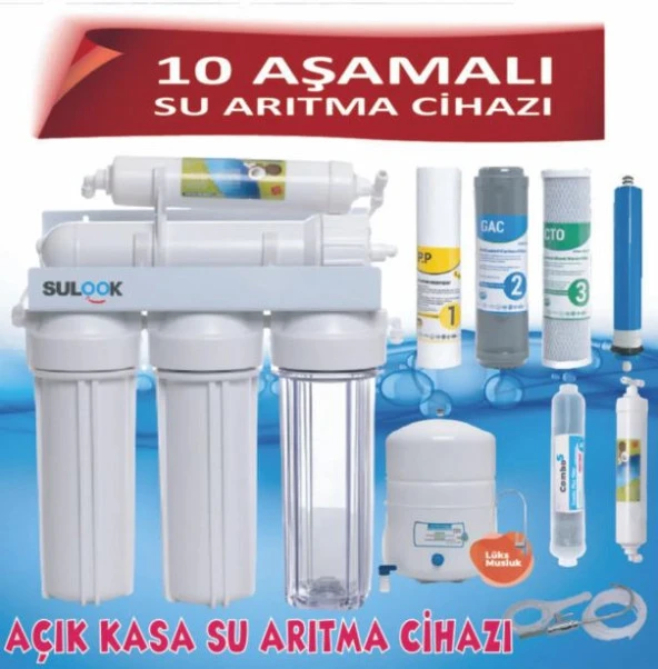 Sulook 10 Aşamalı 8 Lt Çelik Tanklı Açık Kasa Su Arıtma Cihazı