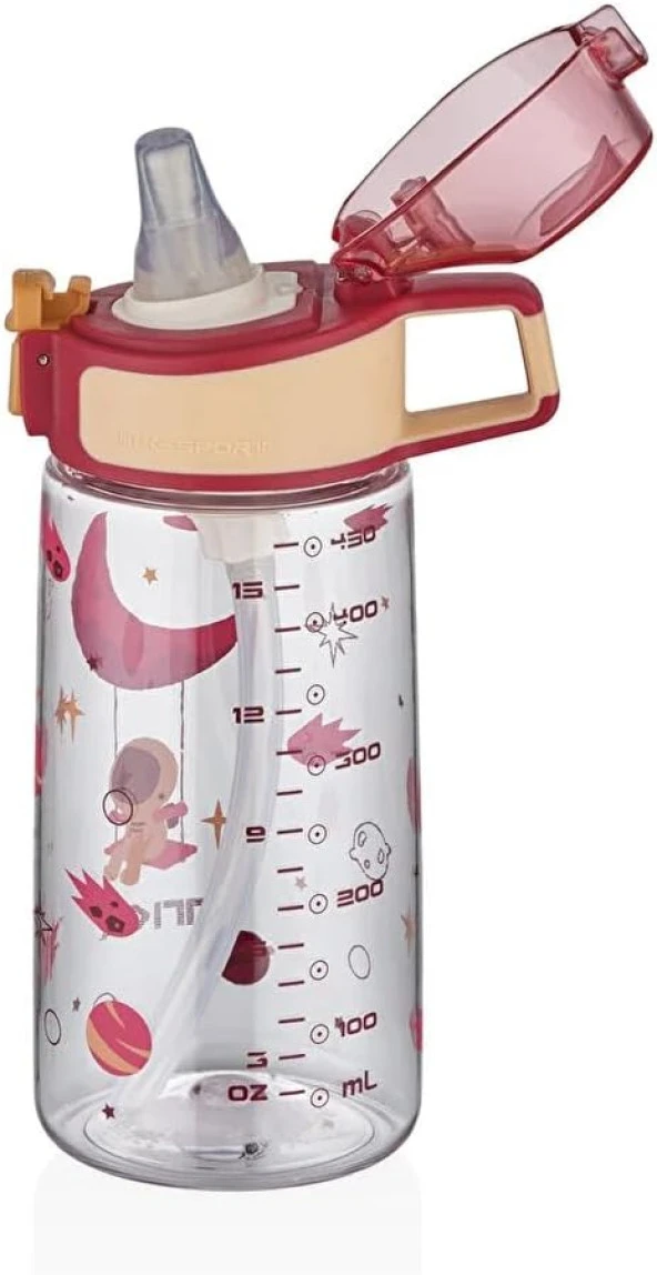 Vagonlife TKK T-3002 Kırmızı 500ml Desenli Kalın Isırılamaz Matara - 2
