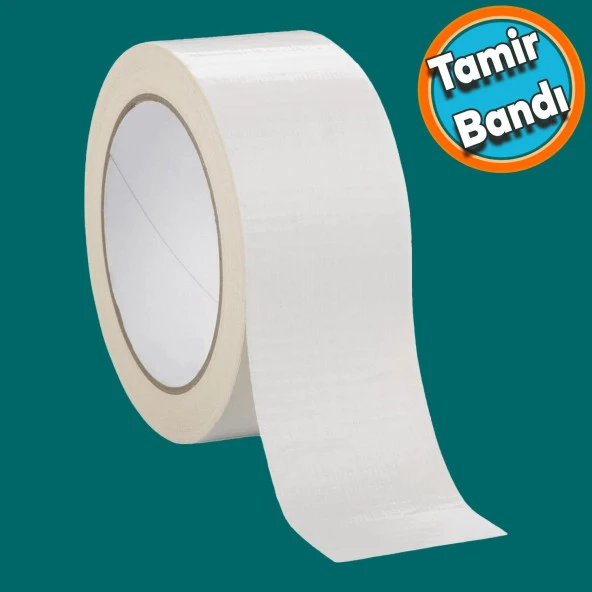 Çok Amaçlı Tamir Onarım Tadilat Bandı 48 mm x 10 Metre Çok Amaçlı Beyaz Takviye Bant Güçlü Yapıştırıcı