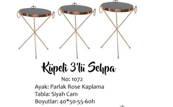 Brc 17524 Küpeli Model Metal gold kaplama renk Kırılmaz temper siyah cam El Yapım