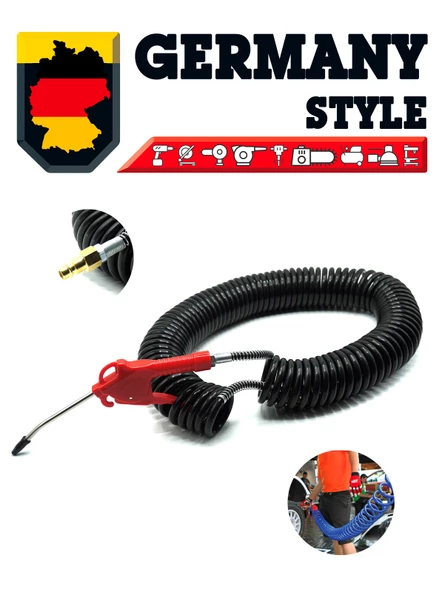 Germany Style Yüksek Kalite 8 Metre Spiral Hortum ve Hava Tabancası Seti - 2