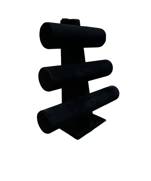 Üçlü T Siyah Bileklik Saat Standı ürün görseli 1